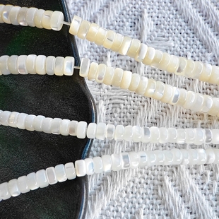 2*5mm天然海贝壳隔片2*4mm白蝶贝母隔珠diy手链项链贝壳饰品配件