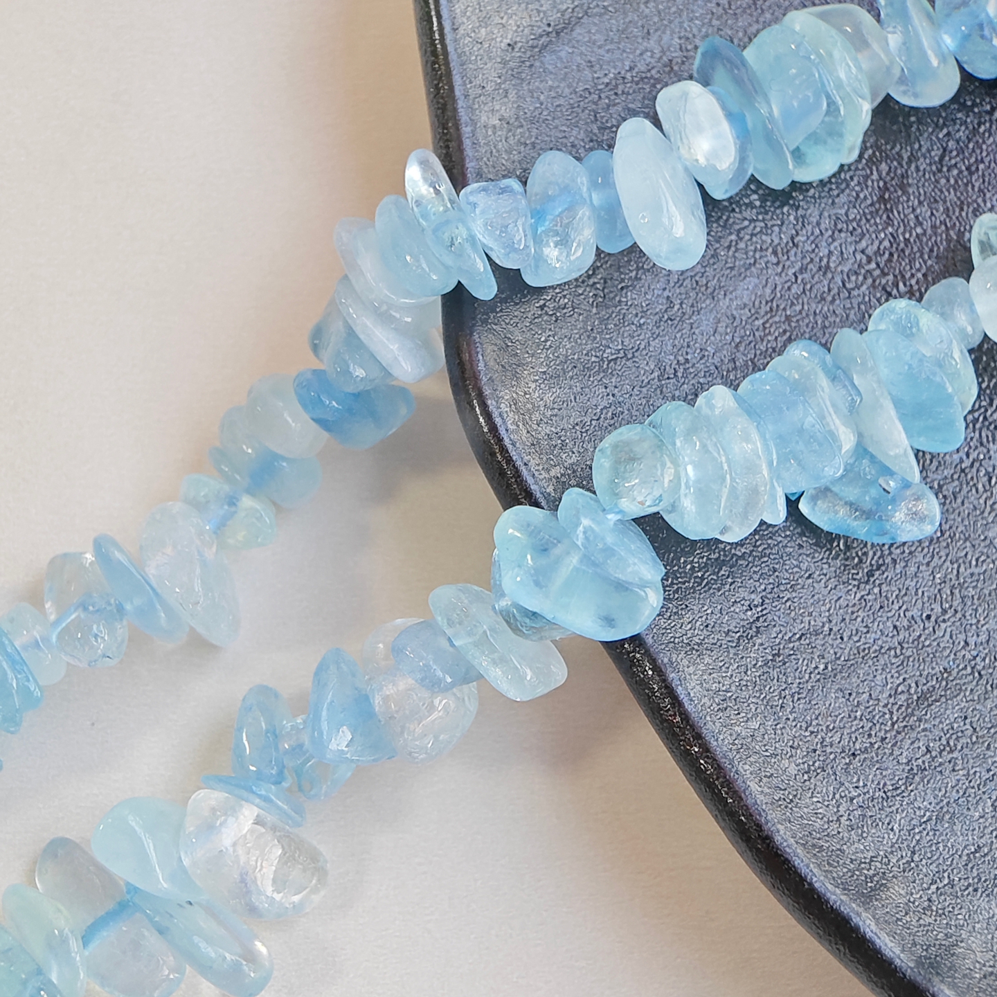 3*8mm天然海蓝宝碎石散珠隔珠