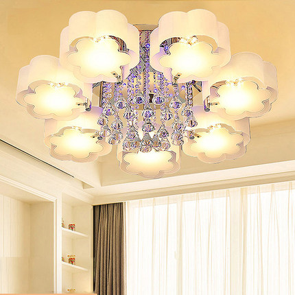 客厅灯房间主卧室灯吊灯水晶灯大气高级感浪漫简约现代led吸顶灯