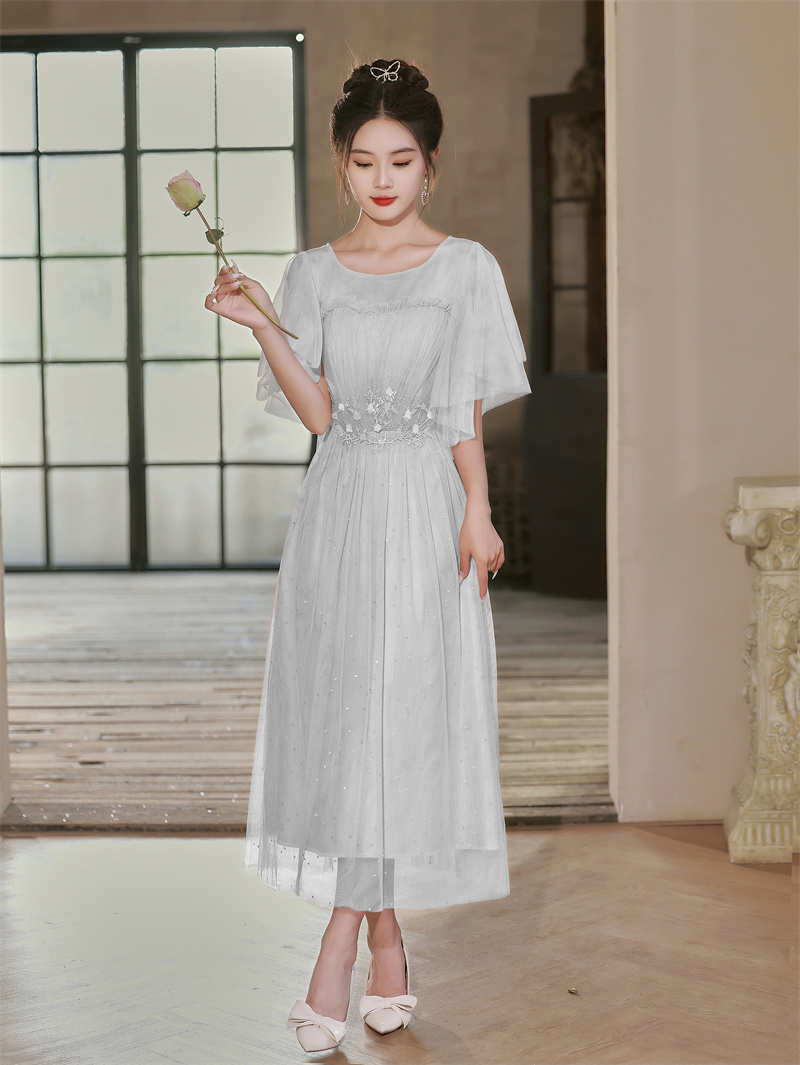  B 1 Gray mid -length sequin style smoke gray+Increase 150-170 catties  