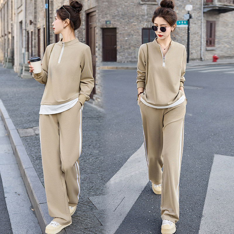 休闲运动套装女春装新款2026韩版宽松显瘦时尚气质高档卫衣两件套