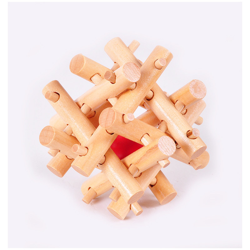 推荐热卖 古典益智玩具 木制精品 本彩色十二姐妹 孔明锁鲁班锁