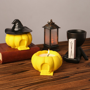 CS万圣节礼物高级感跨境南瓜香薰蜡烛烛台卧室送男生女生女朋友女