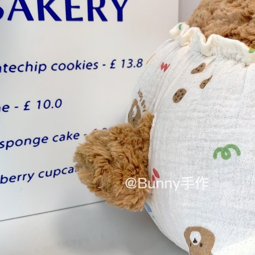 巴塞罗熊衣服 小熊baby图案内裤裤子 棉质原创自制手作