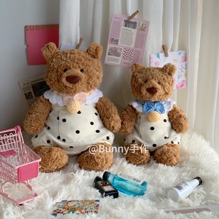 原创手作巴塞罗熊衣服原创手作婴儿服爬爬服包屁衣着替手感舒服