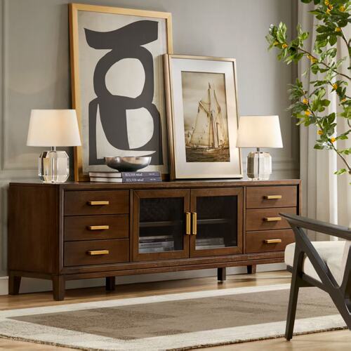 玖柒工坊harbor美式客厅现代简约实木电视柜储物收纳柜定制