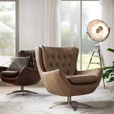 harbor美式头层牛皮转椅