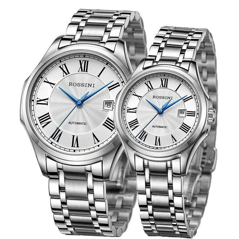 罗西尼勋章系列8713/8714W01A自动机械情侣表原厂正品全国联保