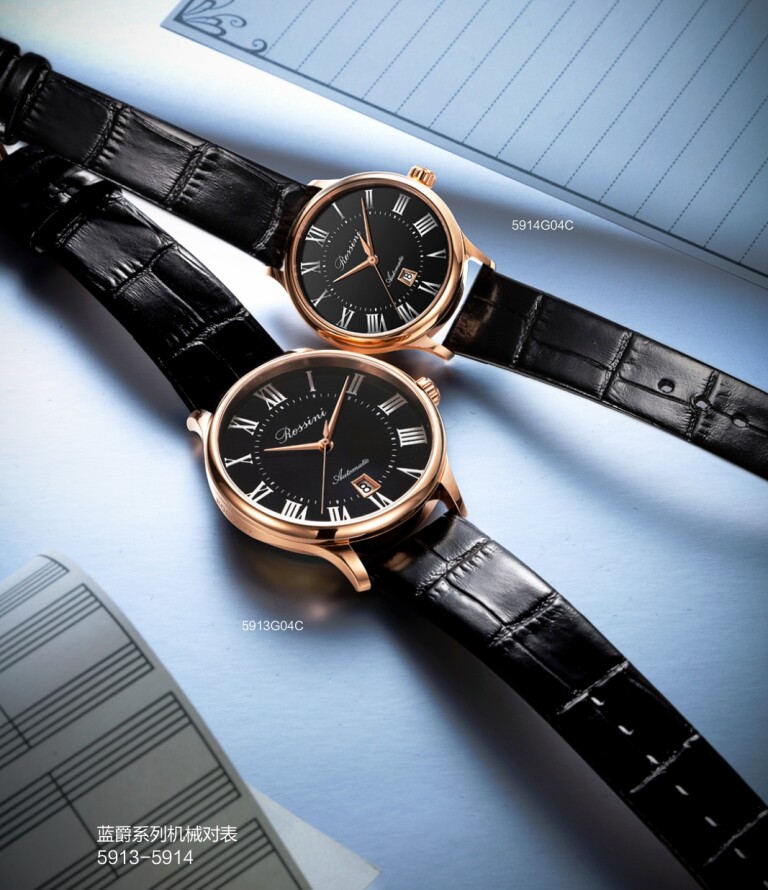 罗西尼35周年感恩回馈纪念款蓝爵系列5913/5914g04c自动机械对表