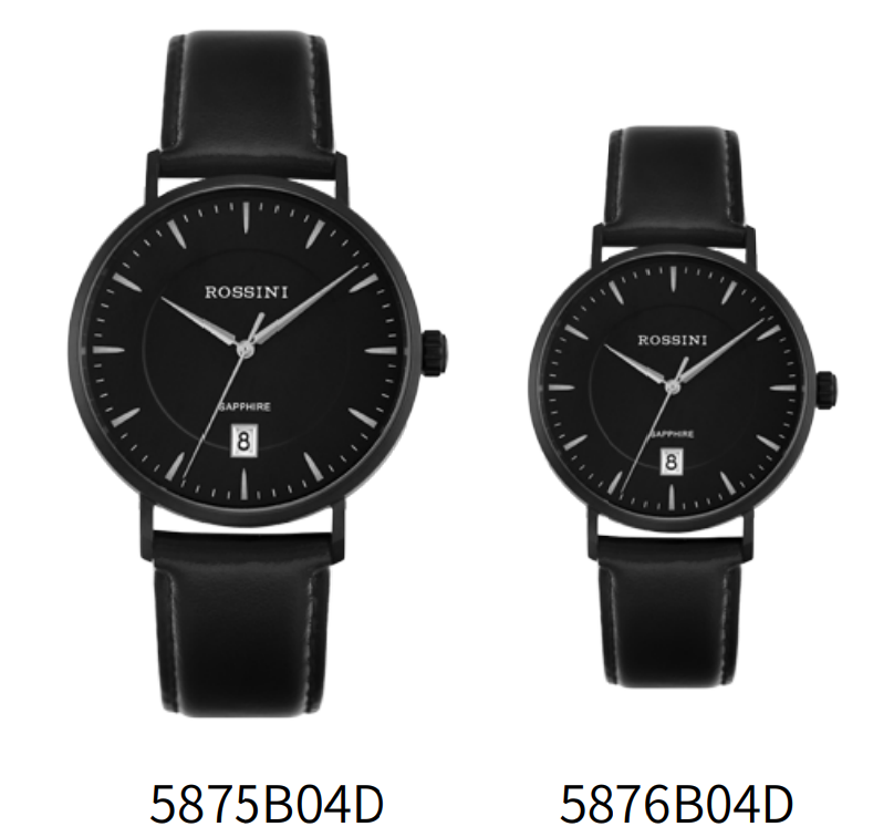 罗西尼手表5875/5876B04D启迪日历特价商务情侣表原厂全国联保