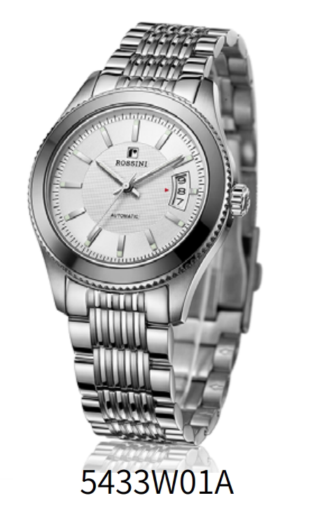 原厂发货rossini罗西尼5433w01a防水日历自动机械男表全国联保