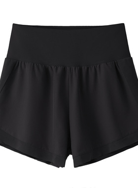 DS113拼纱假两件短裤