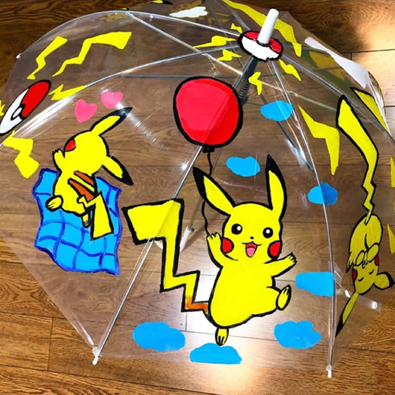 透明雨伞儿童绘画伞幼儿园亲子活动手工diy创意涂鸦画画小清新伞