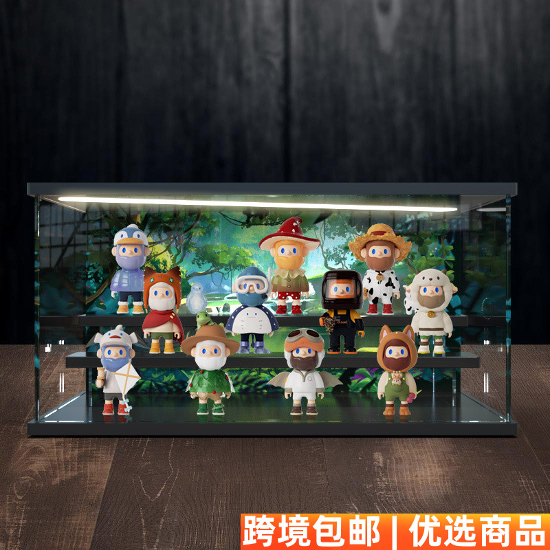 适用找寻独角兽FARMERBOB9代奇遇冒险系列盲盒亚克力灯光展示盒
