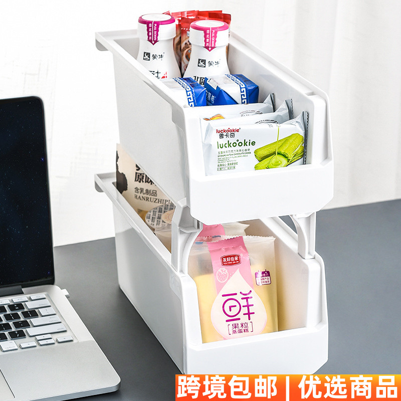 厨房可叠加厨房果蔬收纳盒家用窄形卫浴收纳框缝隙收纳篮