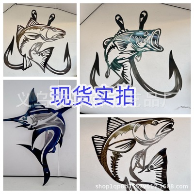 金属Redfish红鱼墙艺术等离子切割标志钓鱼渔夫海洋湖航海摆
