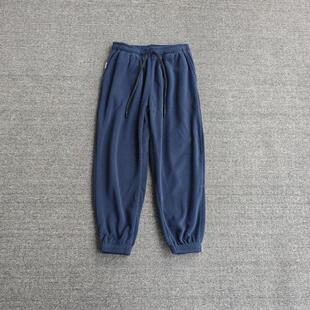 情侣运动卫裤 摇粒绒松紧束口抽绳休闲裤 保暖裤 日单SFC高腰大码
