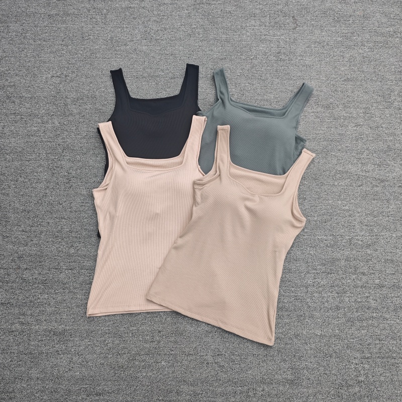 修身一体免穿内衣U型打底背心