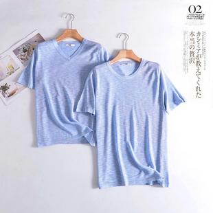 T恤衫 春夏新品 短袖 冰丝亚麻针织衫 凉爽透气圆领女上衣 圆领百搭款
