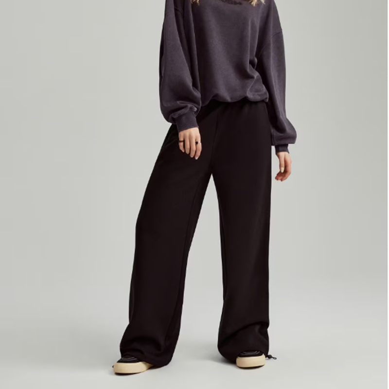 松紧腰束脚休闲出口欧美单女裤