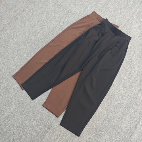 春秋松紧腰高腰休闲百搭萝卜西裤