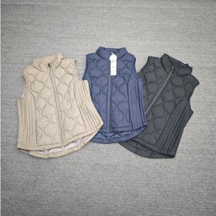 欧美好货秋冬立领羽绒棉背心夹棉马夹猎装骑马服大码保暖马甲