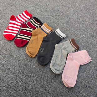 秋冬款 女士五色棉袜 柔软吸汗透气舒适中筒袜情侣运动棉袜女袜子款
