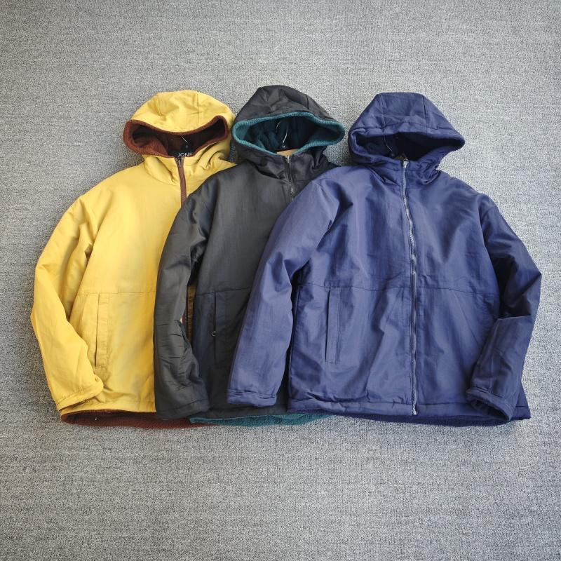 户外休闲双面摇粒绒可穿连帽外套