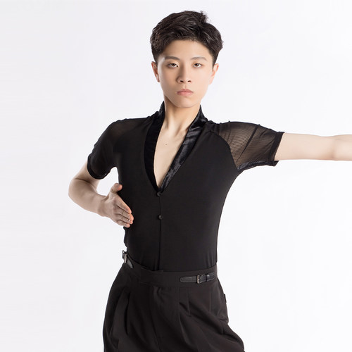 歌瑞亚男成人拉丁训练服舒适透气