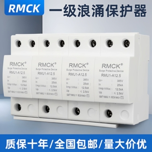 一级浪涌保护器T1防雷器10 350us电涌T1国标防雷4P12.5KA15KA25KA