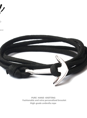 韩国ins原宿风街头海军风钢手绳