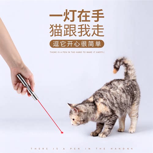 猫玩具激光逗猫棒 多功能红外雷射投影笔USB充电超远激光灯多图案