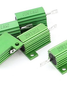 RX24 绿色金属铝壳电阻电阻RX24 25W 1R 2R 3R 4R 5R 6R 8R 10RJ