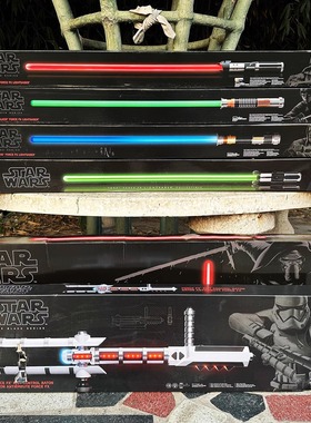 好货！正版孩之宝星球大战光剑黑色系列FX金属珍藏版1:1限定收藏