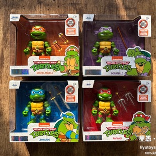 稀有好货!现货正版 Jada合金忍者神龟摆件4寸合金手办收藏