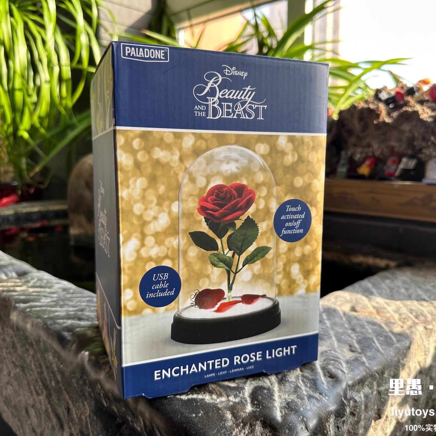 美女与野兽玫瑰花拍拍灯夜灯