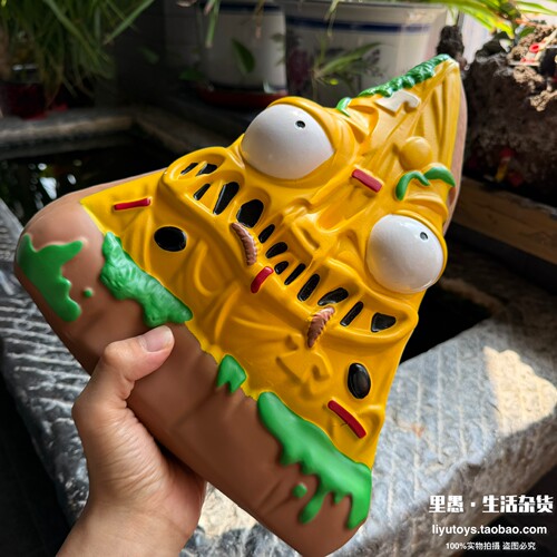 稀有正版 超大号Grossery Gang垃圾虫公仔充气软胶披萨摆件收藏
