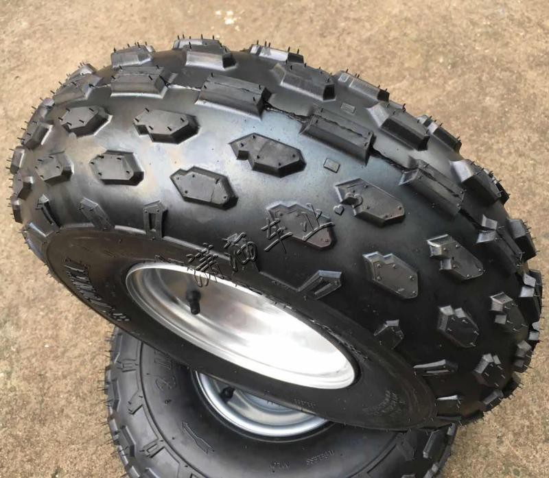 ATV四轮卡丁车自制沙滩车8寸轮胎19X7-8寸蝴蝶花越野轮胎轮毂总成