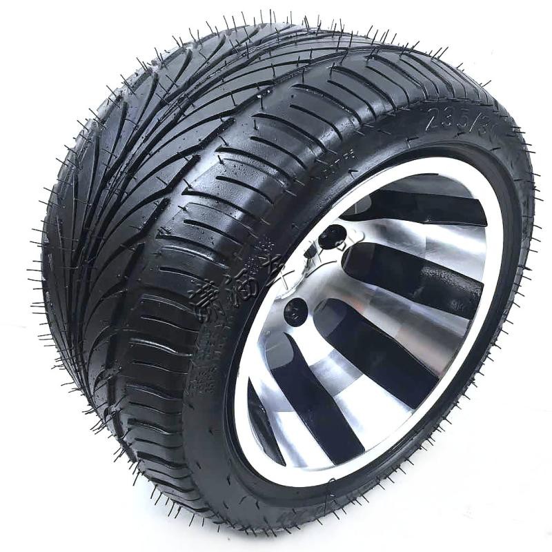 四轮卡丁车ATV沙滩车配件235/30-10寸扁平公路轮胎铝轮毂对角11CM