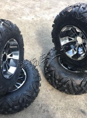 四轮ATV沙滩车卡丁车25X8-12 25X10-12寸A字花越野轮胎带刀锋轮毂