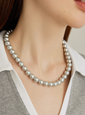 2024新款高级感轻奢小众设计珍珠项链女锁骨链毛衣链颈链配饰百搭