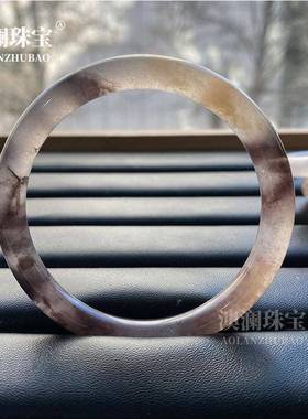 本命年复古内蒙古佘太翠玉翠玉丝玉手镯紫罗兰翠玉紫玉冰黄冰紫礼