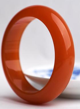 本命年俄料鸡油红蜜蜡手镯原石红色琥珀手环手串手链女款礼物