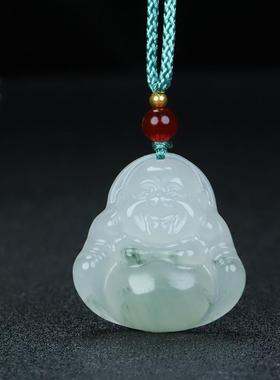 本命年天山翠佛公吊坠翠玉笑佛挂件母亲节观音菩萨项链礼物