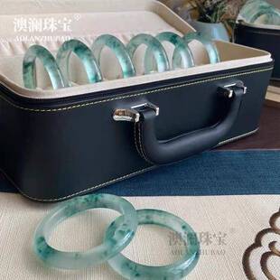 本命年独龙玉冰种飘花玉石手镯石英岩玉翡翠平替玉镯子礼物