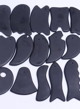 本命年砭石刮痧板鱼形砭石刀型刮痧板多种款式可做订礼物