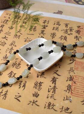 本命年和田玉青白色十八罗汉项链男士罗汉挂件搭配吊坠链子礼物