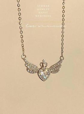 天使之翼项链纯影合金吊坠女