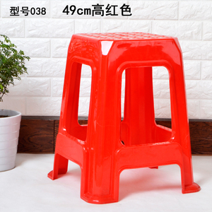 包邮加高塑料凳子加厚家用成人大方凳叠放餐饮凳彩色儿童矮凳椅子