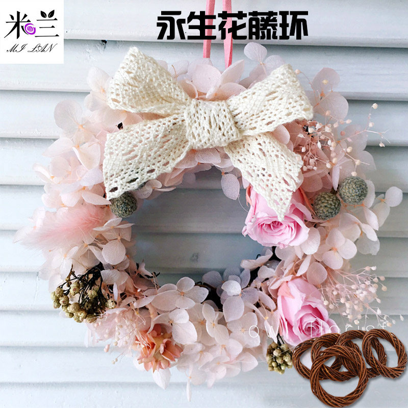 diy材料车挂小花环装饰圣诞藤条